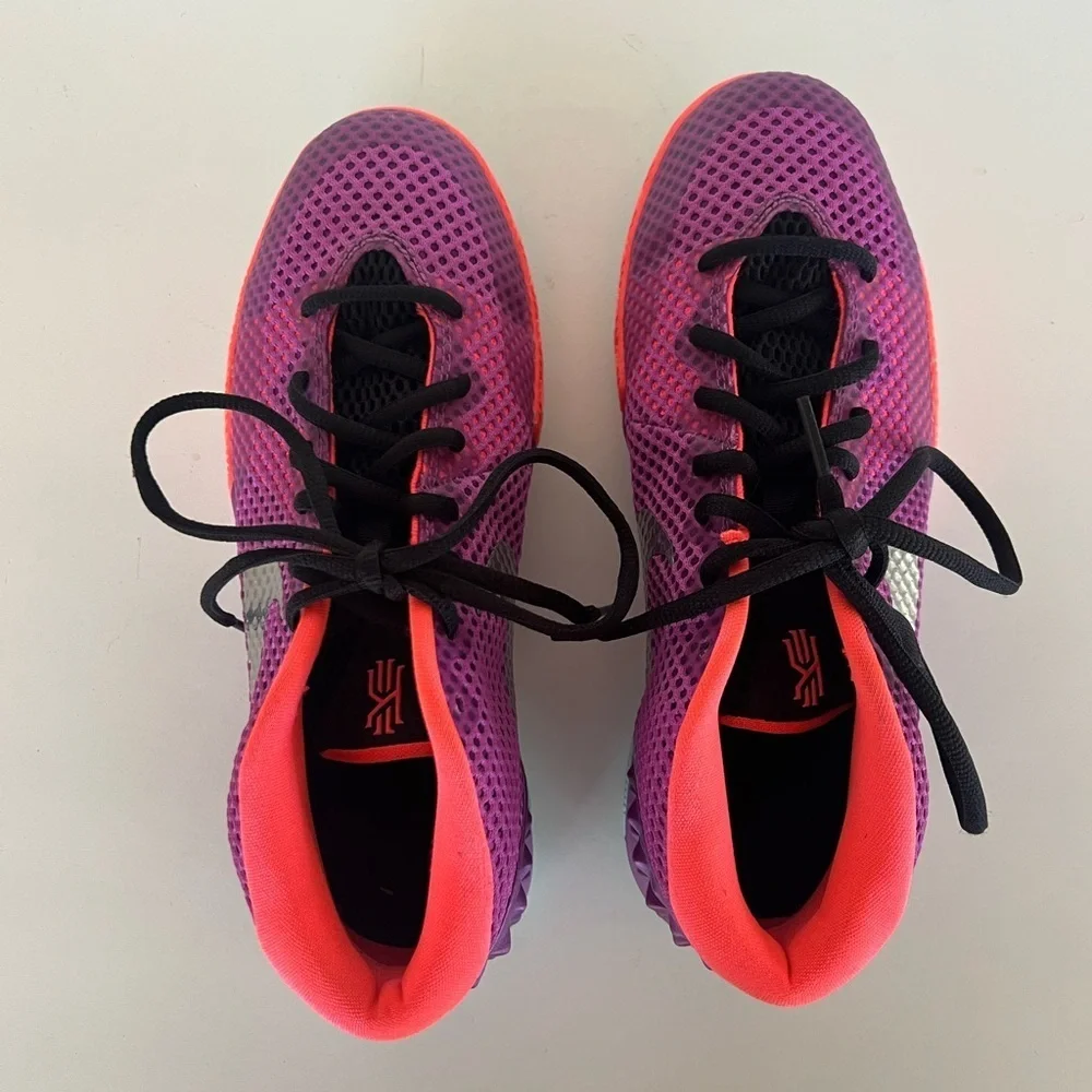 Nike Kyrie Irving 1 ‘Easter’ 2015 Youth GS High Top Sneakers, Purple/Orange, 6Y